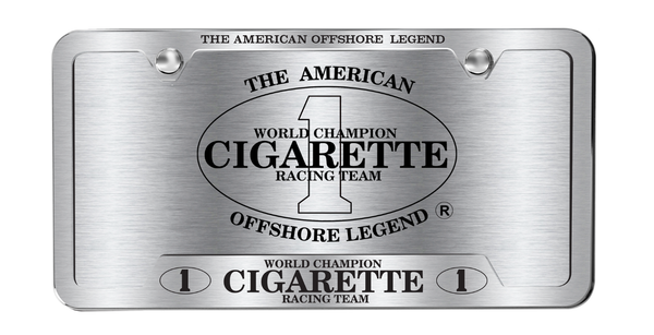 cigarette racing license plate Firebird Central Most of them are used as signs Cigarette On Deck Set